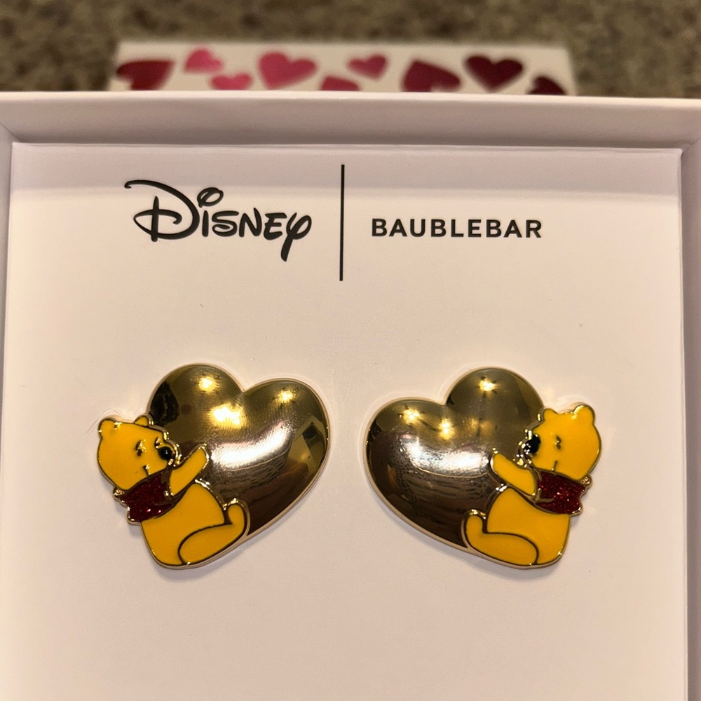 BaubleBar Disney Winnie the Pooh Heart Earrings